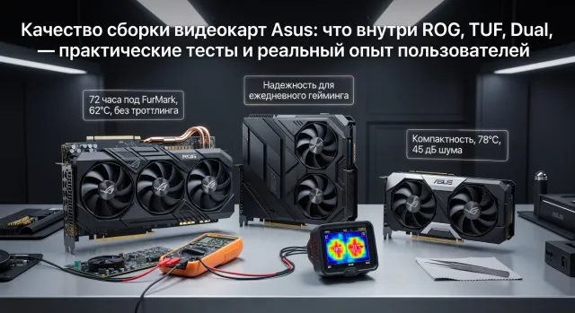 Качество сборки видеокарт Asus: что внутри ROG, TUF, Dual — практические тесты и реальный опыт пользователей