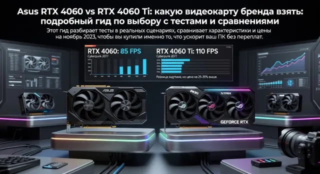 Asus RTX 4060 vs RTX 4060 Ti: какую видеокарту бренда взять: подробный гид по выбору с тестами и сравнениями